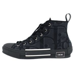 Dior Sneakers - High Cut Oblique Jacquard Black Notation Size 43 27cm